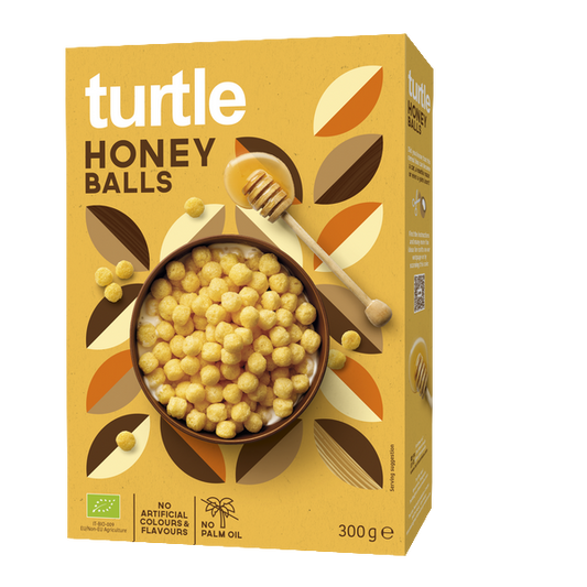 Turtle -- Boules de céréales croustillantes bio enrobées de miel - 300 g