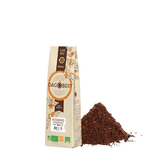 Les Cafés Dagobert -- Honduras 100% arabica, bio et équitable - moulu/filtre (origine Honduras) - 250 g